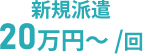 新規派遣 20万円～ /回